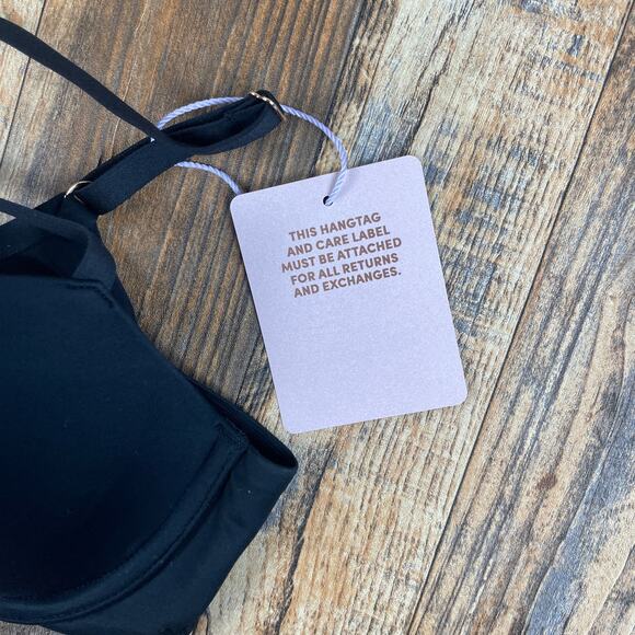 Savage X Fenty by Rihanna Women's 32C Caviar Black Soft N Savage Padded Demi Bra - Picture 3 of 16